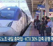철도노조 내일 총파업…KTX 30% 감축 운행 예상