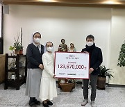 석교상사, 성가복지병원·요셉의원에 후원금 2억2천만원 전달