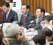 원내대책회의 발언하는 주호영 원내대표