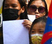 [포토] 인도 티베트 활동가들도 '中 백지시위' 동참