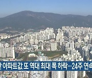 부산 아파트값 또 역대 최대 폭 하락…24주 연속↓