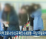 대전·세종·충남  코로나19 신규 확진 4,408명…지난 주말과 비슷