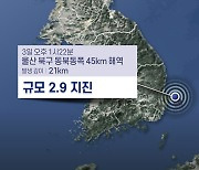 울산 앞바다 규모 2.9 지진…"피해 없을 듯"