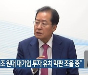 홍준표 “3조 원대 대기업 투자 유치 막판 조율 중”