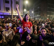 16강전 승리에 거리로 나선 모로코 시민들