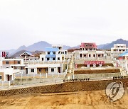 북한 농촌에 건설된 주택