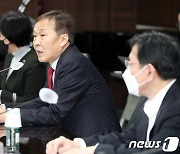 북한인권정책협의회 주재하는 김기웅 통일부 차관