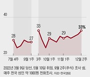 파업 대응 잘했다… 尹지지율 33%로 3주연속 상승 [한국갤럽]