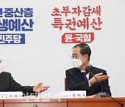[포토]이재명-한덕수, '예산안 논의'
