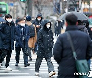 '시베리아 고기압 남하' 광주·전남 14일 최대 5㎝ 눈…최저 -6도