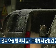 전북 오늘 밤 비나 눈…모레부터 당분간 한파