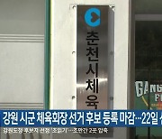 강원 시군 체육회장 선거 후보 등록 마감…22일 선거