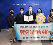 무안군, '지방자치단체 생산성대상' 3년 연속 수상