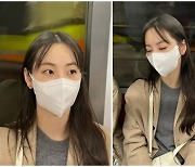 안소희, 일본 여행 지쳤나...지하철에서 조는 모습