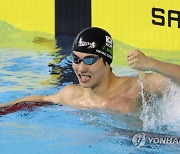 '포포비치와 접전'…황선우, 쇼트코스 세계선수권 자유형 100m 예선 6위
