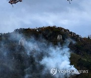 삼척서 산불 발생, 헬기 진화 작업