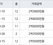 수원 정자동 정자동신1차 56㎡ 2억3800만원에 거래