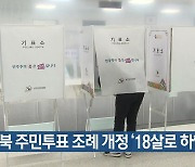 경북 주민투표 조례 개정 ‘18살로 하향’