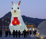 '토끼가 전하는 대형 복 받아가세요'