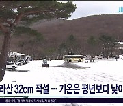 한라산 32cm 적설.. 기온은 평년보다 낮아