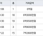 용인 죽전동 새터마을죽전힐스테이트 85㎡ 6억원에 거래