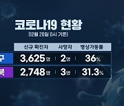 코로나 19 확진, 대구 3,625명·경북 2,748명