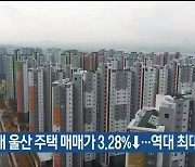 일년 새 울산 주택 매매가 3.28%↓…역대 최대 낙폭