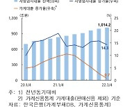 "8% 고금리에도 살려고 대출 행렬"…자영업자 대출 사상 처음 1000조 넘었다[금융안정보고서]