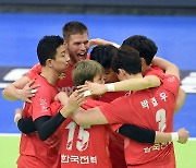 [MD포토] 한국전력 '3세트 연장 접전 끝에 승리'