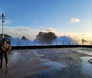 삼척 장호항, 너울성 파도로 인한 침수 피해 발생