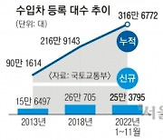 국산차 ‘역대급 후진’ 하는 사이… 수입차 300만대 ‘질주’