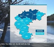 [날씨] 충북 8개 시·군 한파주의보 발효…아침 최저 영하 13도 안팎