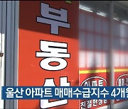 울산 아파트 매매수급지수 4개월 만에 최저