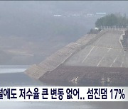 폭설에도 저수율 큰 변동 없어.. 섬진댐 17%