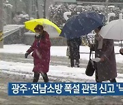 광주·전남소방 폭설 관련 신고 ‘낙상’ 최다