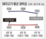 축산물 출하정보<돼지>(12월19일~12월23일) 나들이 소비줄어 가격 떨어져