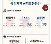 충청권 광공업 생산 지난해比 부진...소비는 충북만 감소