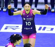 [MD포토] 기뻐하는 김연경 '완벽했어'