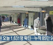 강원 오늘 ​1,631명 확진…누적 85만 9천 명