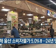 올해 울산 소비자물가 5.0%↑…24년 만에 최고