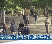 “제주 인구 2039년 71만 명 정점”…고령 인구는 급증