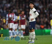 '마스크 던진 SON' 토트넘, A.빌라 밀집수비에 고전… 0-0으로 하프타임 돌입(전반 종료)