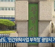 [여기는 전남] 전남도, ‘민간위탁사업 부적정’ 광양시 기관경고 외