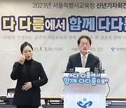 [포토]신년 기자회견 갖는 조희연 서울시교육감