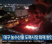 대구 농수산물 도매시장 화재 원인 규명 난항