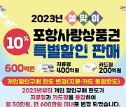 포항사랑상품권, 오는 10일부터 새해 첫 설 명절맞이 10% 특별할인판매