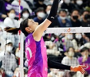 [Ms포토] 김연경 '가볍게 밀어넣기