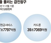 금리 20% 달하는데...현금서비스 줄섰다