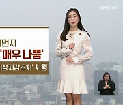 [날씨] 제주 내일 미세·초미세먼지 ‘매우 나쁨’…새벽까지 약한 비