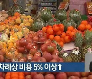 올해 설 차례상 비용 5% 이상↑